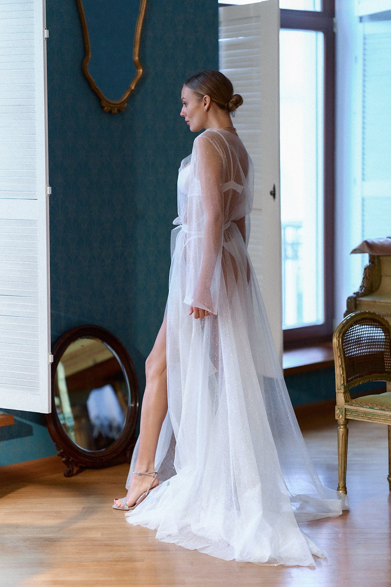 Handmade Long Bridal Robe by Semita Amoris - Photo 7